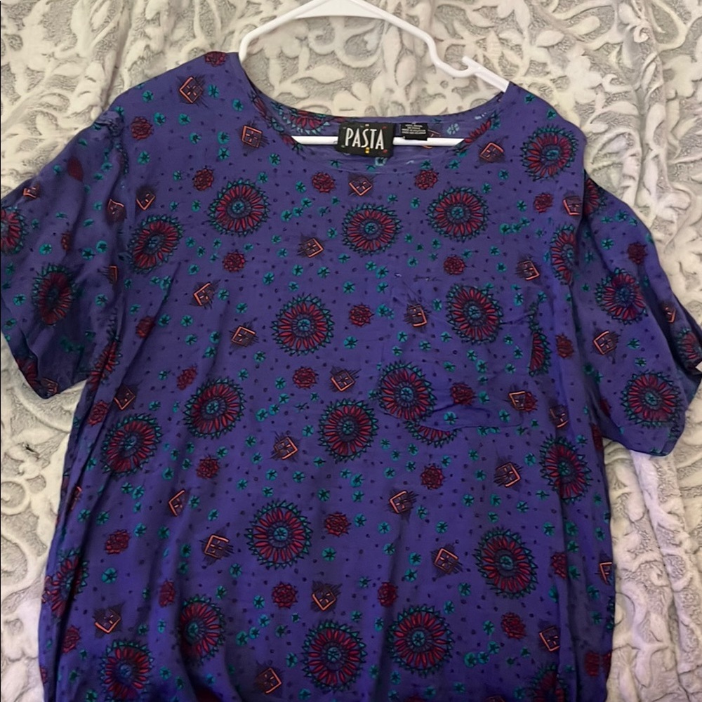 Women's Purple Floral Top